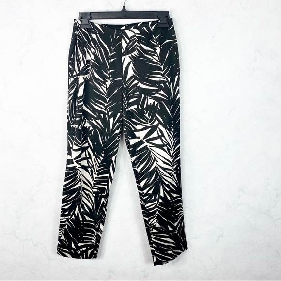 [Lafayette 148] Palm Leaf Printed Crop Pants